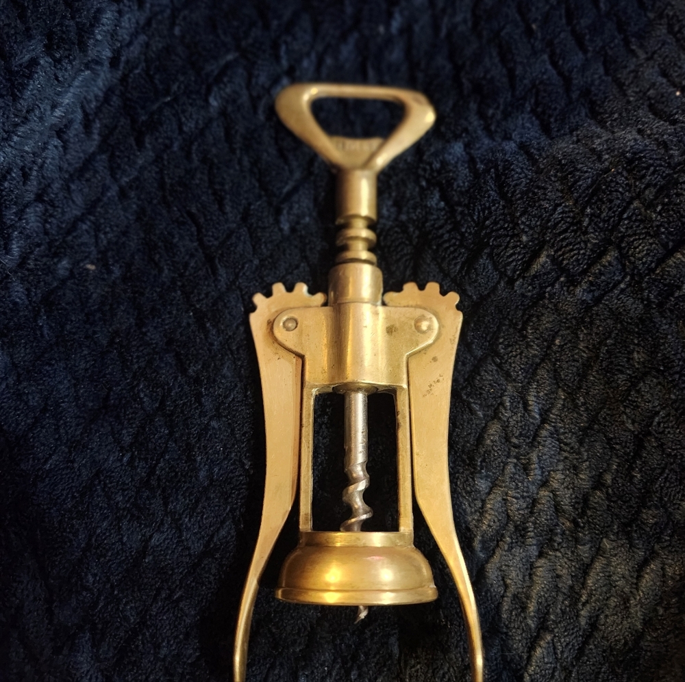 Vintage Italian brass winged corkscrew From Italy
